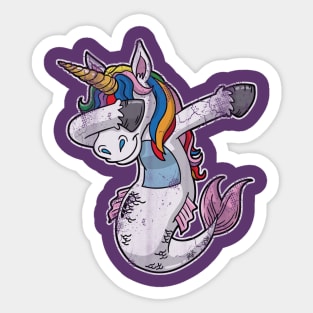 Dabbing Mermaid Unicorn Sticker